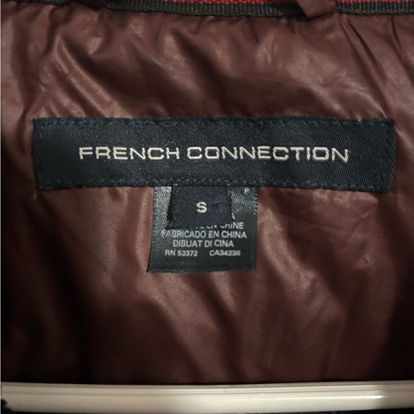 French Connection Burgundy Jacket Water Repellant Puffer Jacket Size Small - Picture 4 of 7